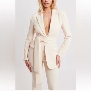 Because of Alice BOA cream suit set- blazer and pants. Worn once for photoshoot